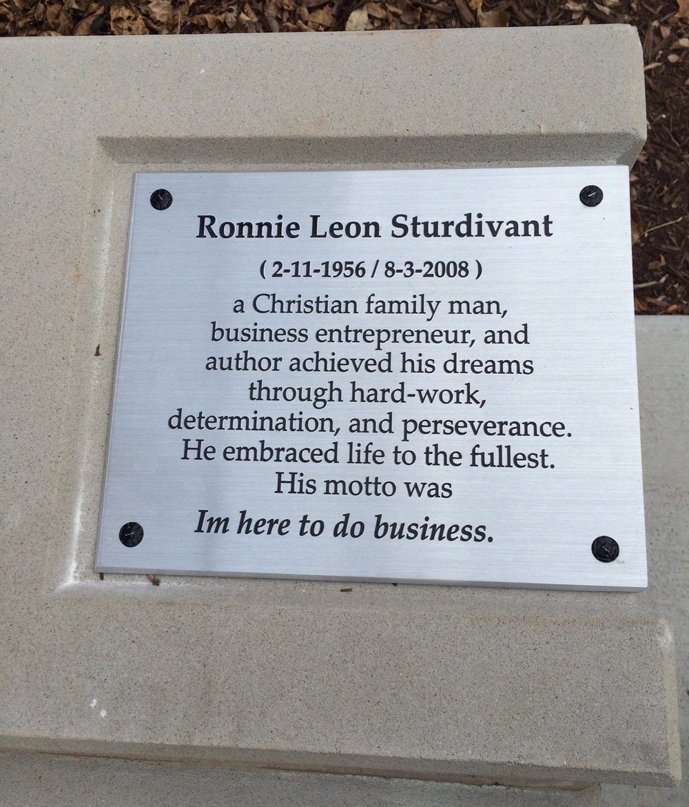 Ronnie Leon Sturdivant memorial