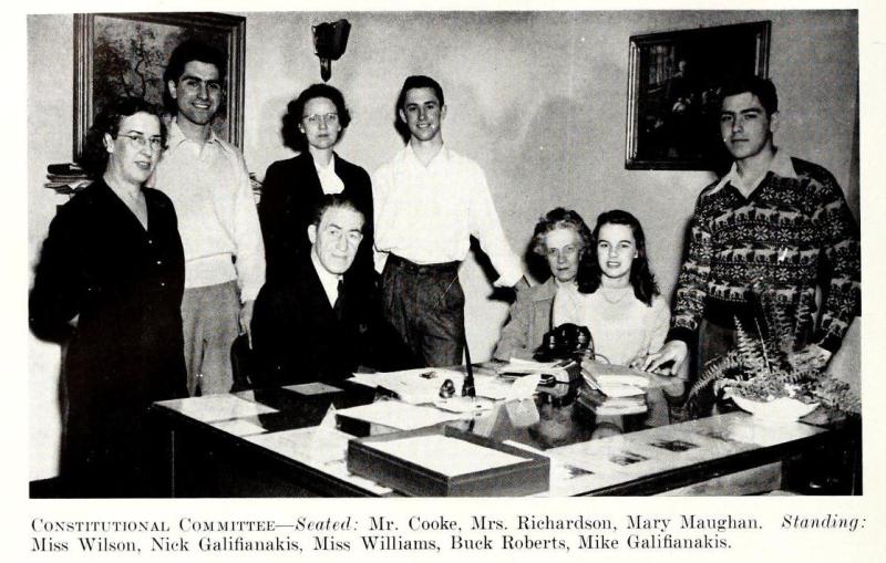 Durham High School's Constitutional Committee, from the 1947 yearbook.