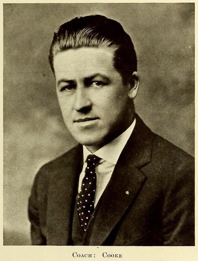 Coach and math teacher Cecil Cooke in 1924 Durham High School yearbook