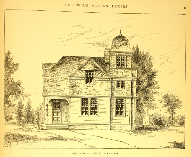 Front elevation of Shoppell home #174