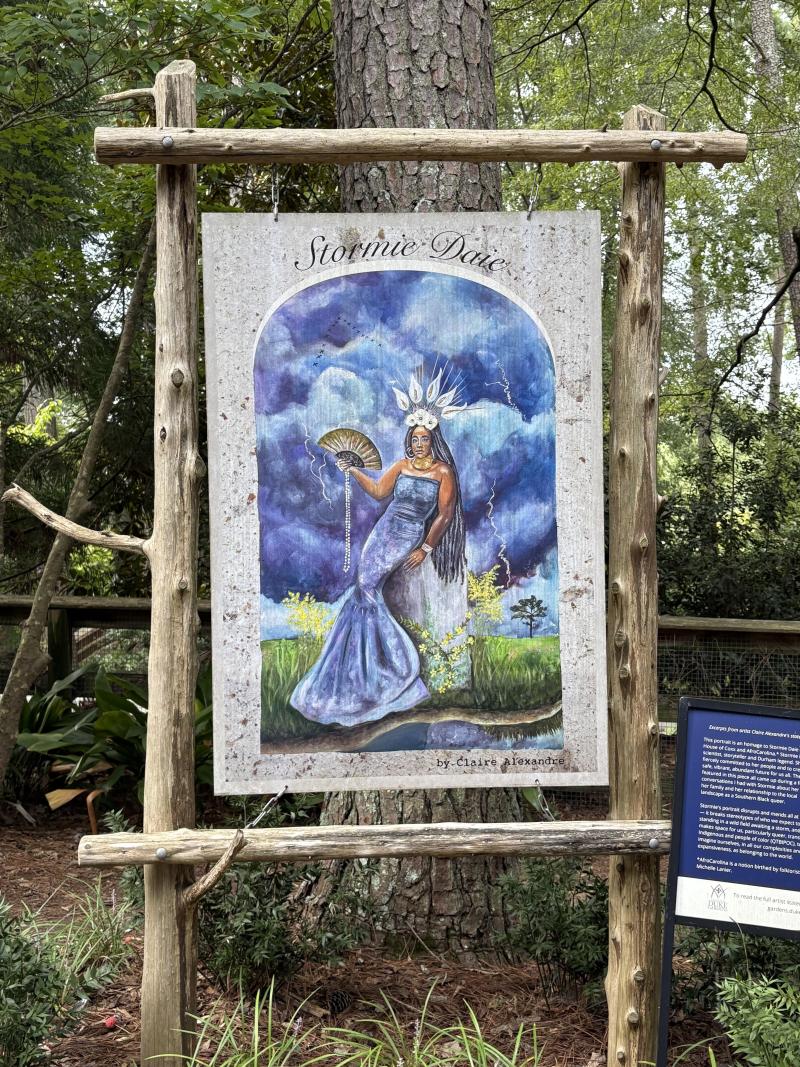 Stormie Daie Painting in Black Lit Library at the Sarah P. Duke Gardens, 2025