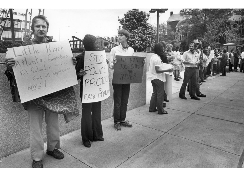 Little River Vigil/Protest, Photograph of Protestors, April 17, 1981