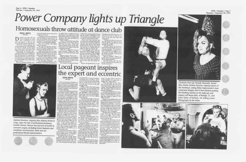 Power Company lights up Triangle, Daily Tarheel Article