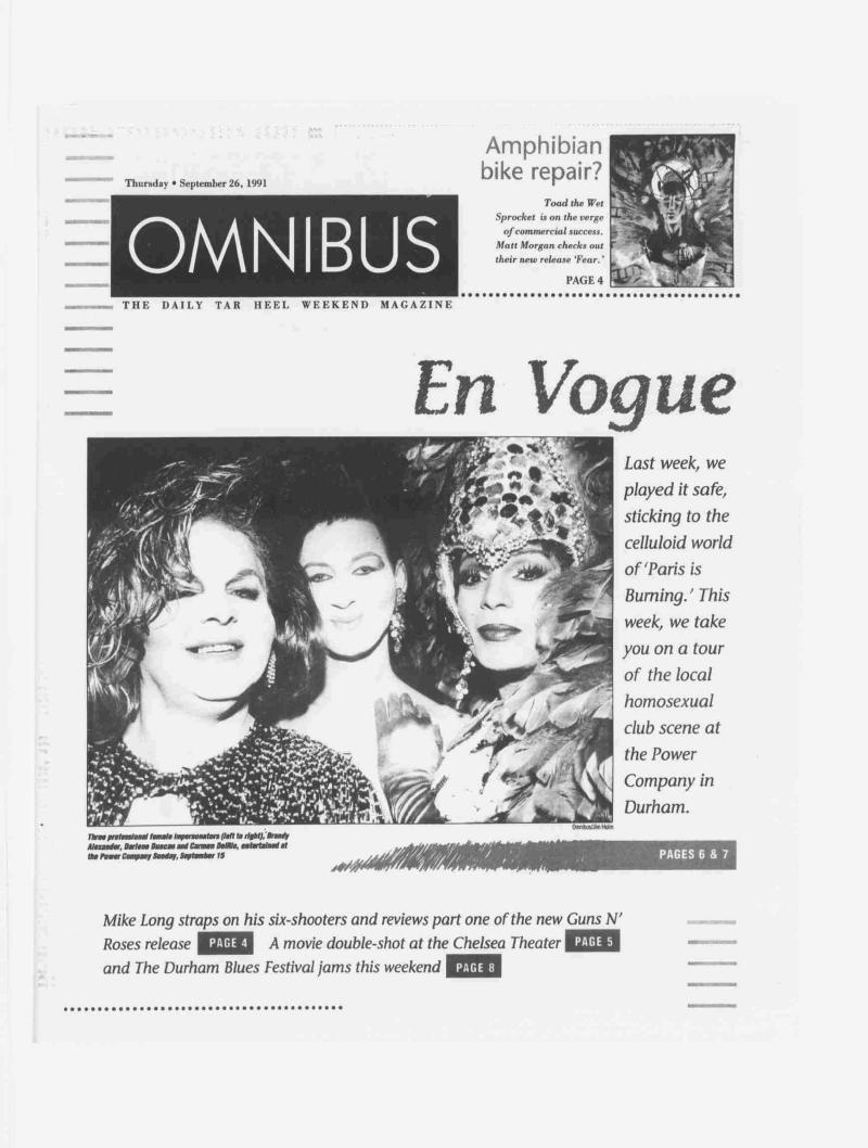 En Vogue article, The Daily Tarheel