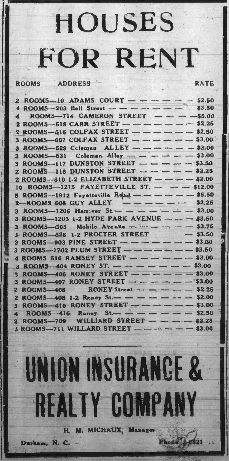 1215 Fayetteville Rental Ad