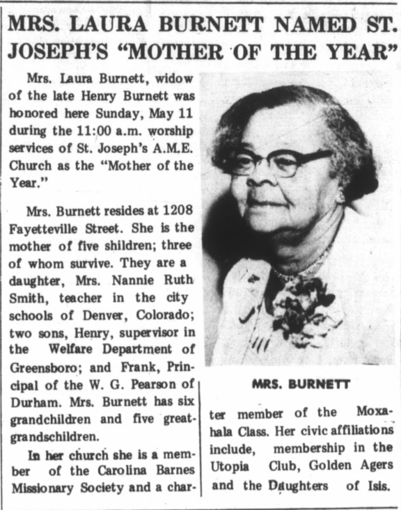 Laura Burnett named mother of the year