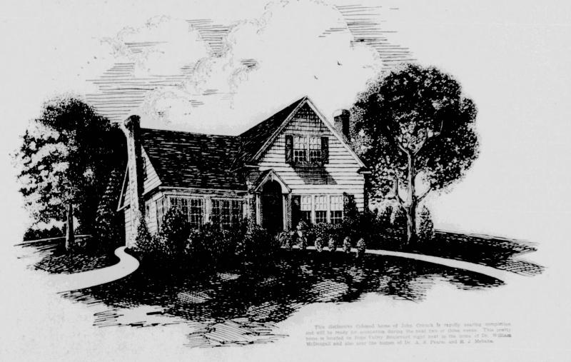 Colonial home of John Crouch, Hope Valley, Durham, N.C., Durham Morning Herald, November 2, 1927
