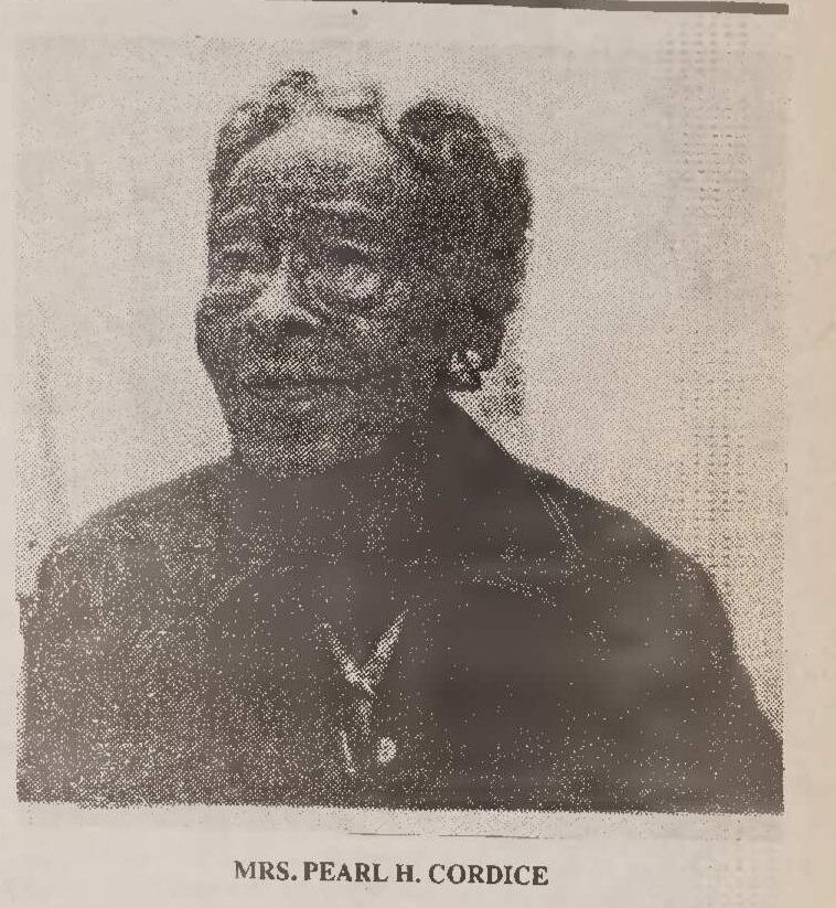 Mrs. Pearl H. Cordice