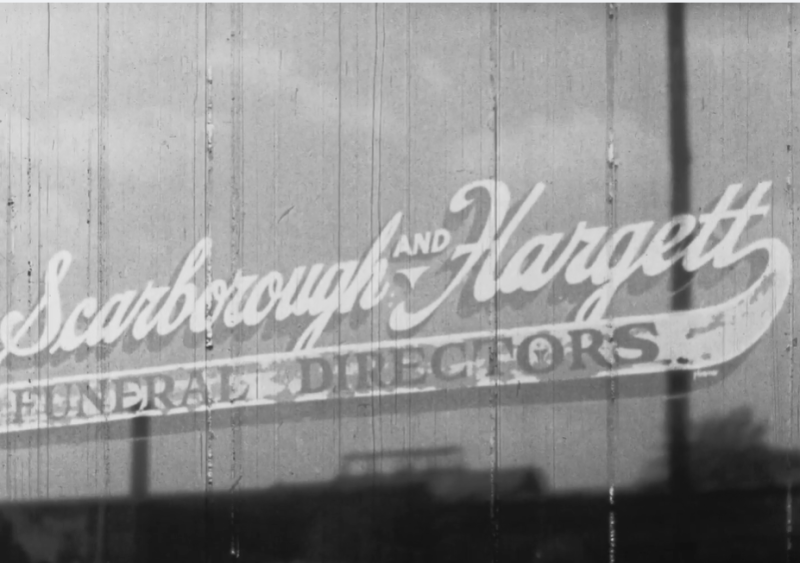 Scarborough & Hargett Funeral Directors Sign 1948
