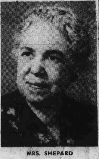 A portrait photo of Mary A. Shepard (The Carolina Times) - August 15, 1959.