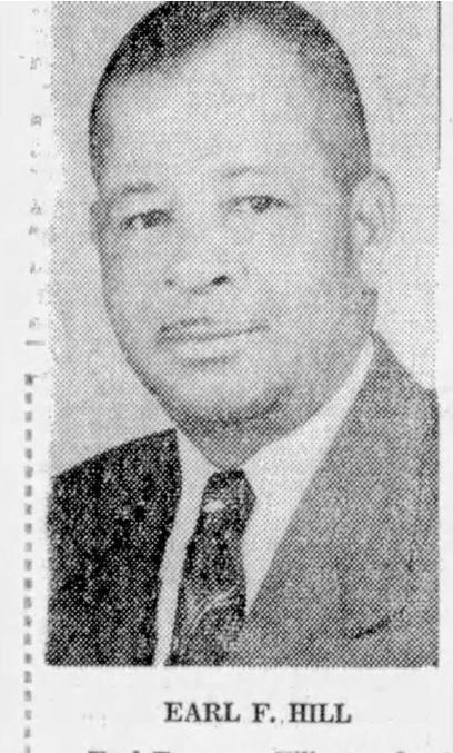 A portrait photo of Earl F. Hill (The Herald Sun) - February 12, 1973.