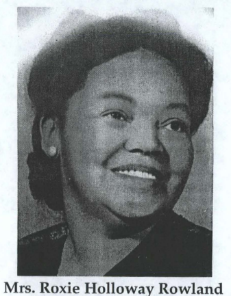 A portrait of Roxie Holloway Rowland (funeral program) - February 1997.