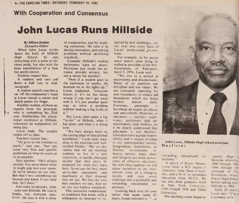 John Lucas Runs Hillside