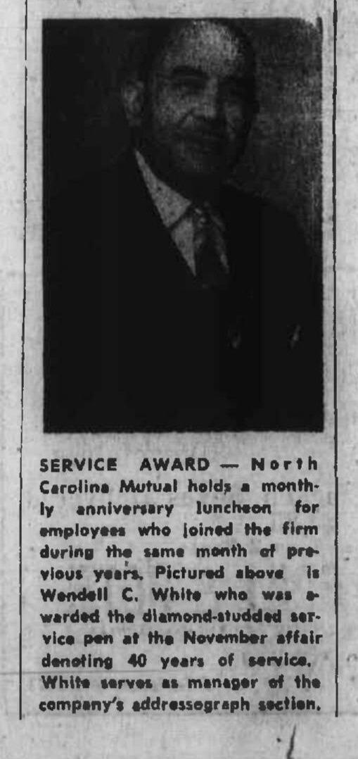 Wendell G. White Service Award