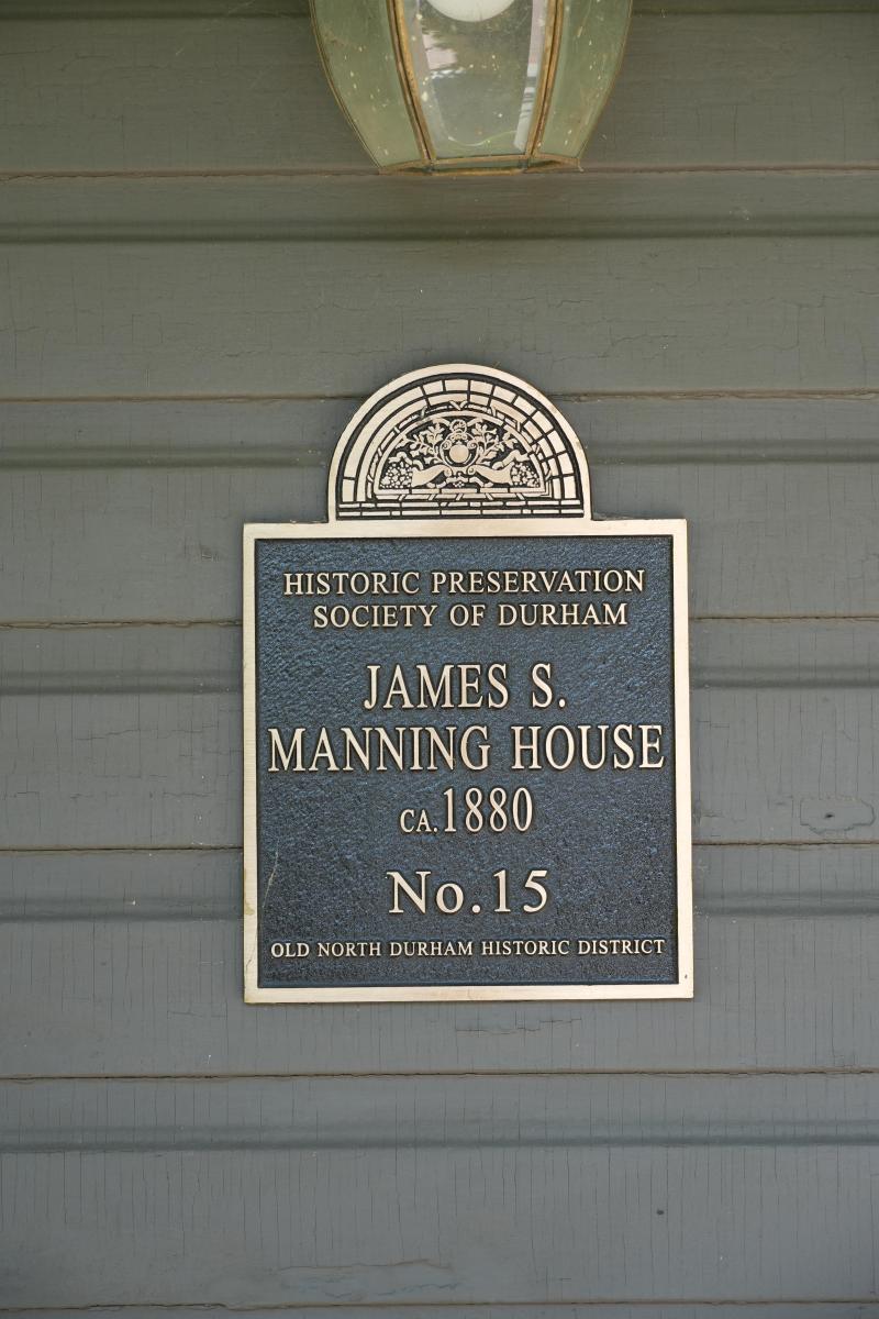 Picture of Preservation Durham Plaque of the James S. Manning House