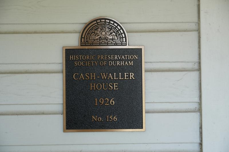 Picture of Preservation Durham Plaque on the Cash-Waller House