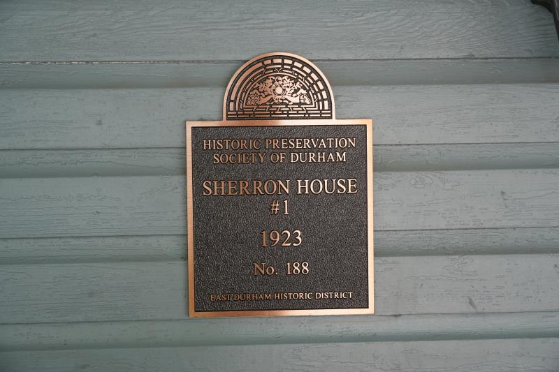 Picture of Preservation Durham Plaque on the Sherron House #1