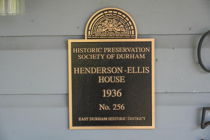 Picture of Preservation Durham Plaque on the Henderson-Ellis House