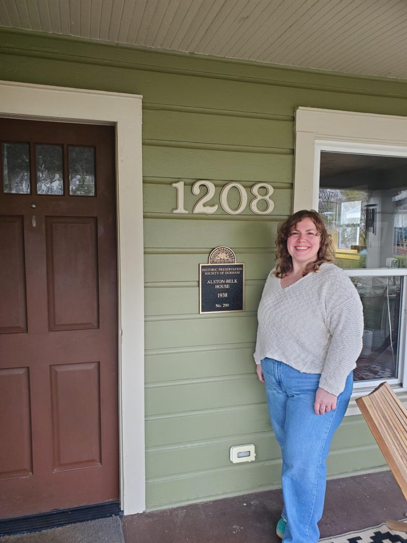 Picture of Preservation Durham Plaque on the Alson-Belk House