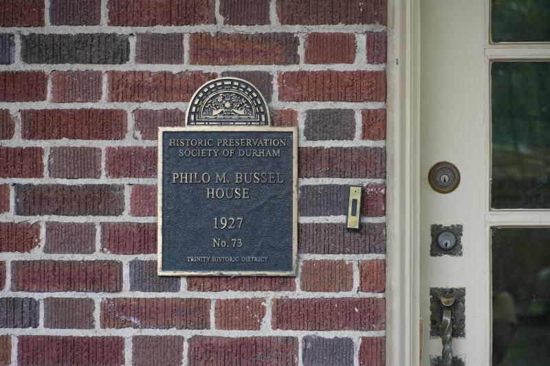Picture of Preservation Durham Plaque on the Philo M. Bussell House