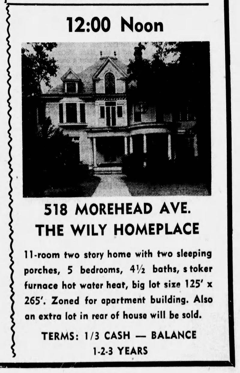At Auction - 518 Morehead Ave. - The Wily Homeplace