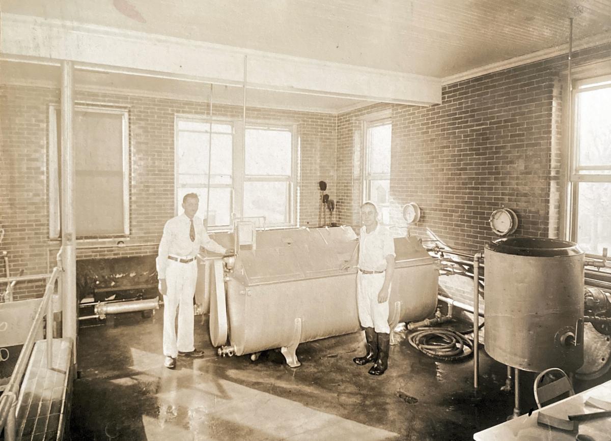 Durham Dairy 1930’s, James Henry Smith is on the right
