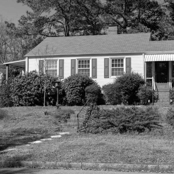 Black-and-white image of 616 Colgate Street, 2019