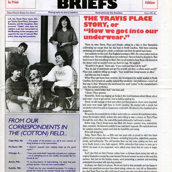 Travis Place Newsletter, 1985