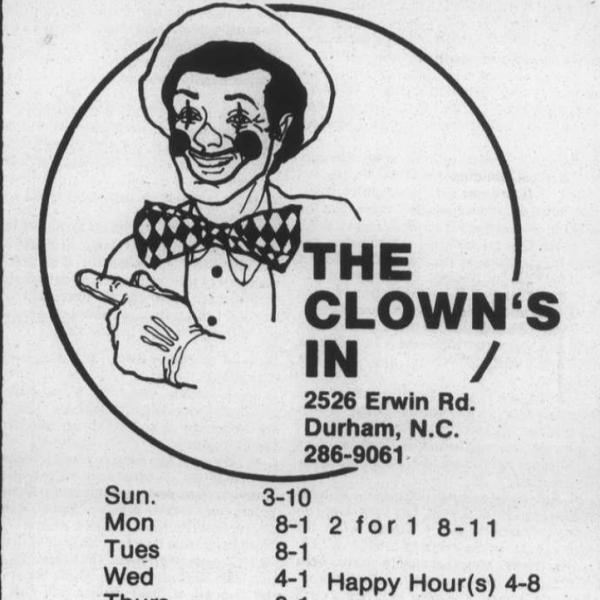 The Clown's Inn Advertisement in The Front Page, May 8, 1980, Page 7