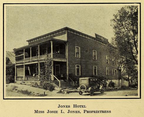 Jones Hotel as pictured in 1922 pamphlet.