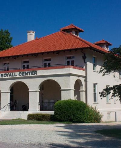 View of the former Wyche House, now the Royall Center at NC School of Science and Mathematics